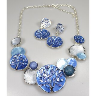 Schmuckset Baum blau