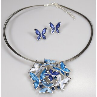 Schmuckset Schmetterling blau