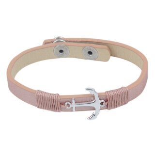 Fashionarmband Anker, rose