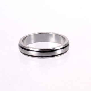 Damen und Herren Edelstahl Ring 2-farbig